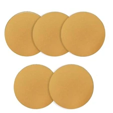 10PCS 9" 0Hole Premium AO Gold Hook&Loop Sanding Disc 320Grit for DA Sander,Wood