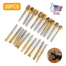 20Pcs 1/8" Tungsten Carbide Steel Set Rotary Multi Tool Accessories For Dremel
