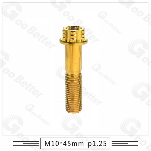 M10 Titan Flanschkopf T50 Torx Schraube Doppelantrieb Gold 1,25/1,5 mm Gewinde - Bild 23 von 30