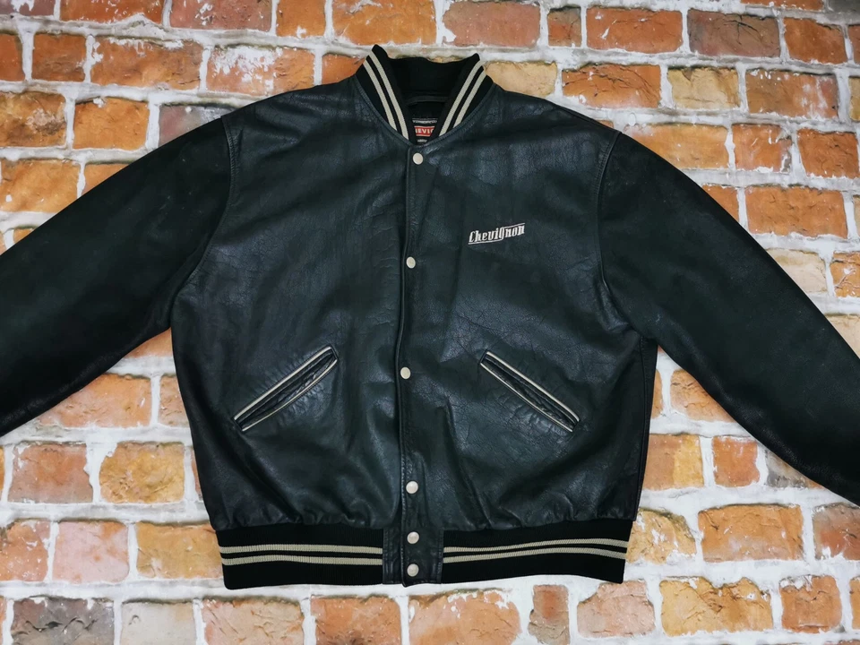 Chevignon Vintage Veste RUNDBOGEN Authentique Noir Rouge Taille:XXL Pointe Top - Image 2 of 4