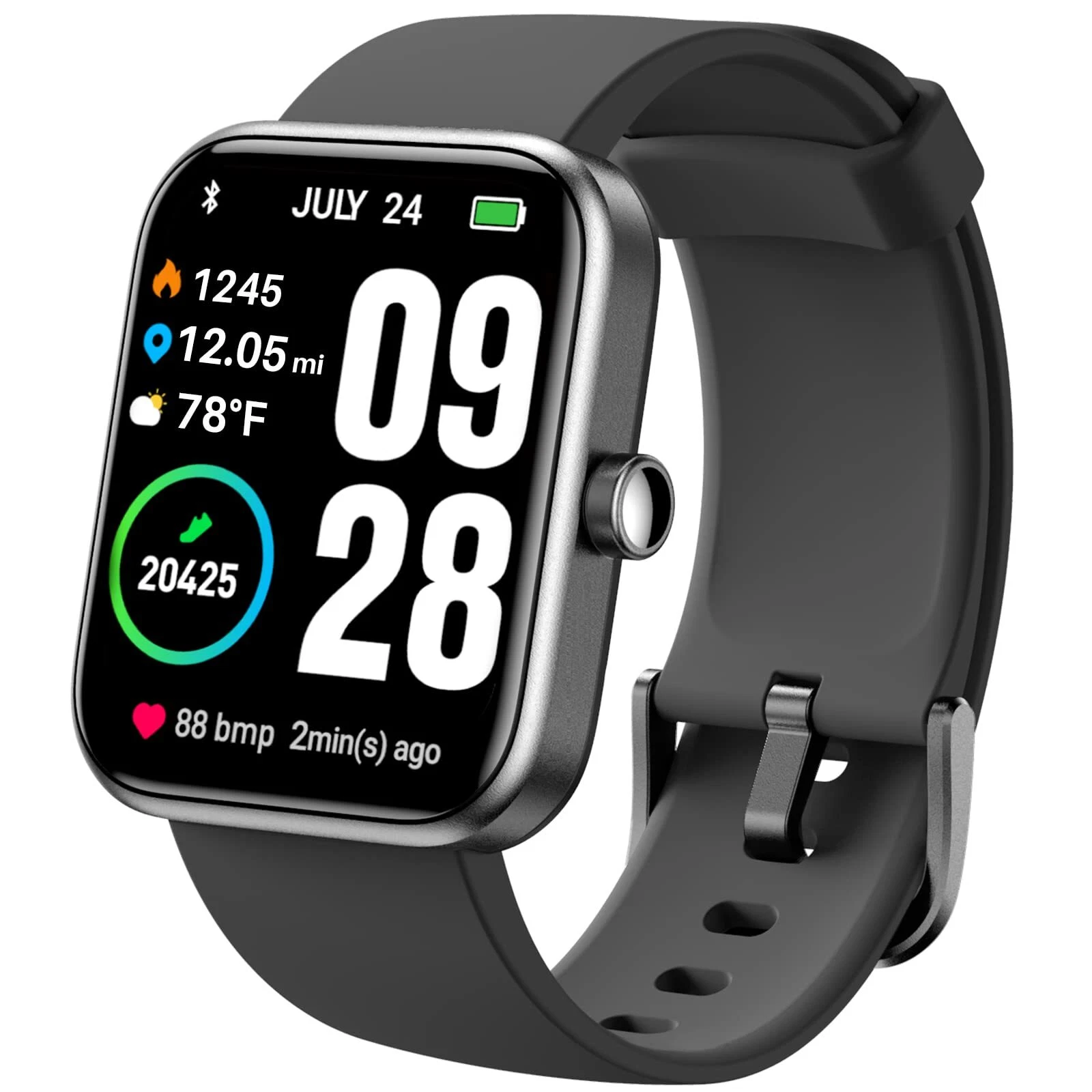 TOZO S2 44mm Smart Watch Alexa Fitness Tracker Touch Screen Waterproof 5ATM