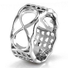 925 Sterling Silver Rose Gold Heart Infinity Women  s Fashion Ring