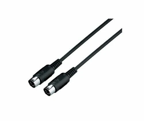ELEKTRONIX 150cm Midi Kabel 1,5m Midikabel 5-pol Din Stecker schw.
