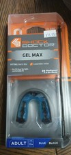 Shock Doctor Gel Max Mouth guard Blue ADULT 11+ Made in USA Strapped