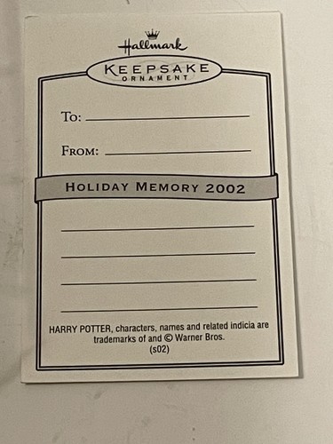 Harry Potter Piedra Hechicera Capa de Invisibilidad 2002 Sello Ornamento en Caja - Imagen 12 de 13