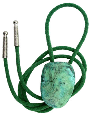 109.45 Carat Spiderweb Turquoise Cabochon Cab Bolo Tie B24A77/1124