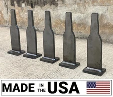 [SR] IDPA Knock-over Shooting Range Rifle Target 3/8" Steel 5pc Beer Bottle Set