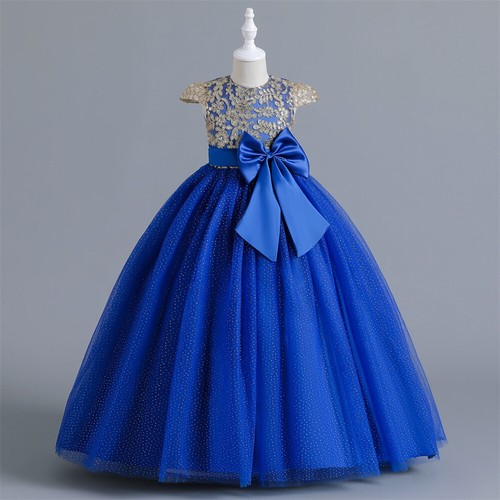 Wedding Party Flower Girls Long Dress Bridesmaid Pageant Christmas Evening Gown - Picture 207 of 228