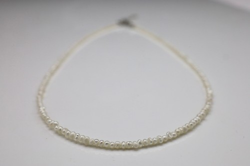 Tiny 1.5-1.8 mm Freshwater Pearl Necklace, Dainty Freshwater Pearls - Picture 6 of 10