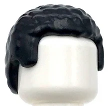 Lego New Black Minifig Hair Male with Coiled Texture Curly Piece