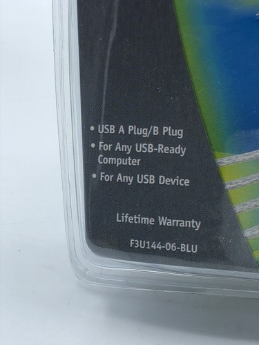Belkin USB Lighted Cable, BLUE Lighted Connectors, 6ft - C77 - Picture 4 of 5
