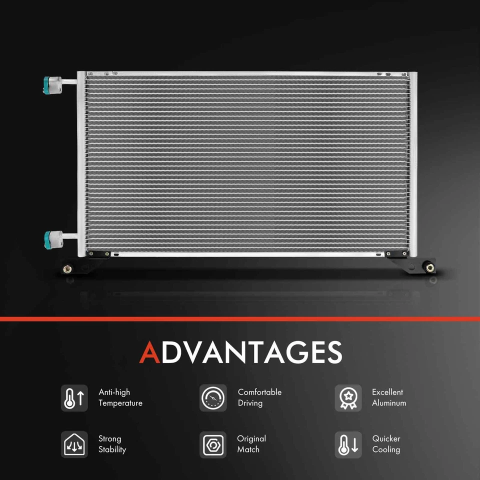 AC Condenser & Dual Cooling Fan Assembly Kit w/Shroud for Chevy Suburban 1500 - Изображение 2 из 4