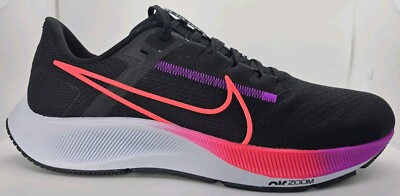 Nike Air Zoom Pegasus 38 Running Athletic Shoe Black Crimson Noir CW7356-011 