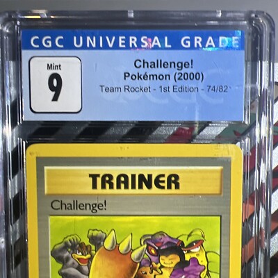 🔥2000 Pokemon CHALLENGE! Team Rocket 1st Edition 74/82 CGC 9 MINT