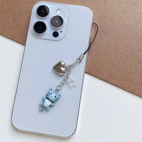 Kawaii Kitten Phone Lanyard Cute Cartoon Star Cat Phone Chain Keychain Pendant - 第 8/17 張圖片