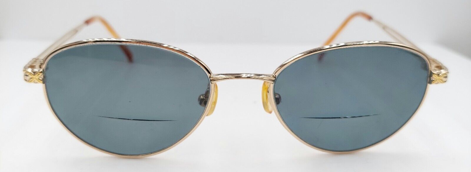 Vintage Seiko T035 Gold Oval Titanium Sunglasses … - image 3