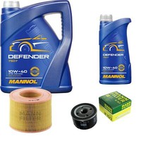 Motor-ÖL 6L Mannol Defender 10W-40 +MANN-FILTER FüR Renault Megane I BA0/1_ 2.0I