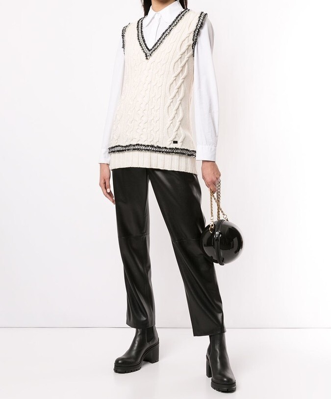 シャネル　ハイネック　No.42 CHANEL シャネル ハイネック ノースリーブニット 02P コットン