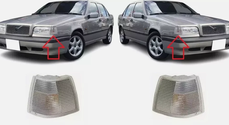 适用于沃尔沃 850 + Estate 94-97 DEPO 前指示灯套装白色左右 — 第 2/4 张图片