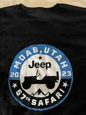 Moab Utah 2023 57th Easter JEEP SAFARI Official T Shirt size Large