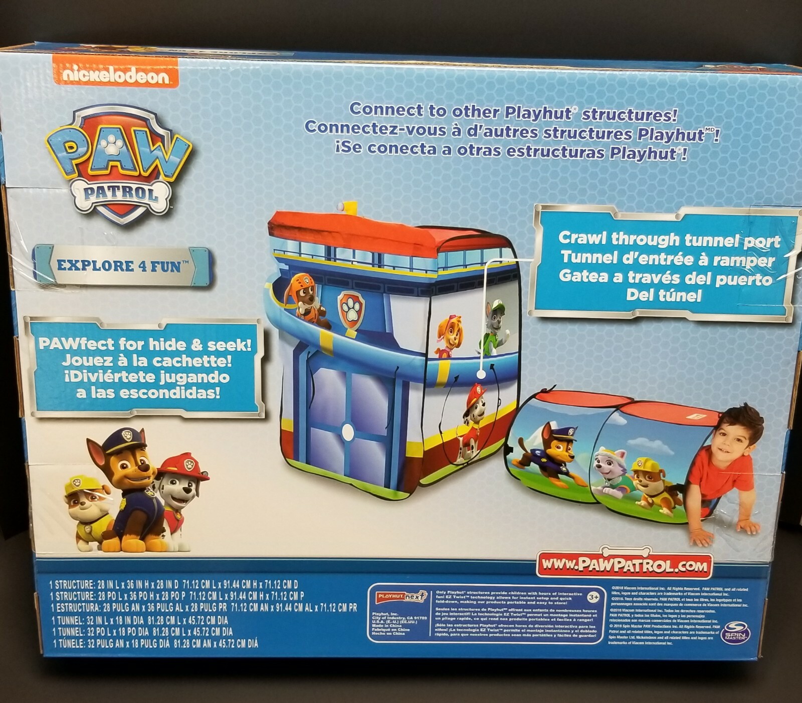 playhut paw patrol explore 4 fun play tent