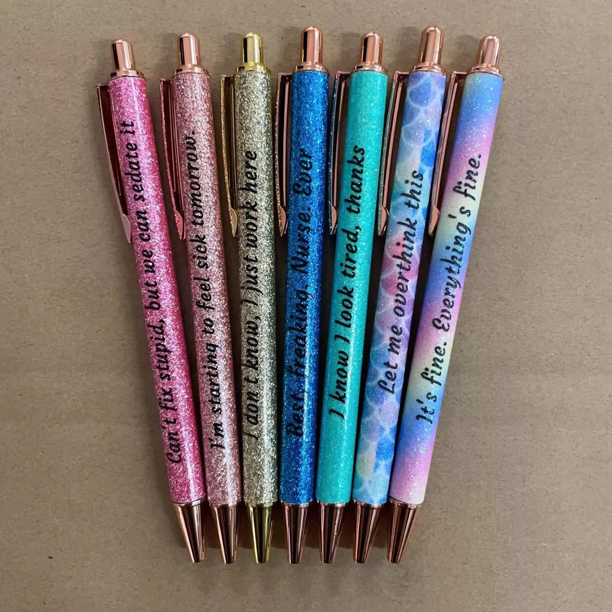 Color Glitter Pen Set for Sarcastic Souls, 2023 New Glitter Dirty Cuss-Wor