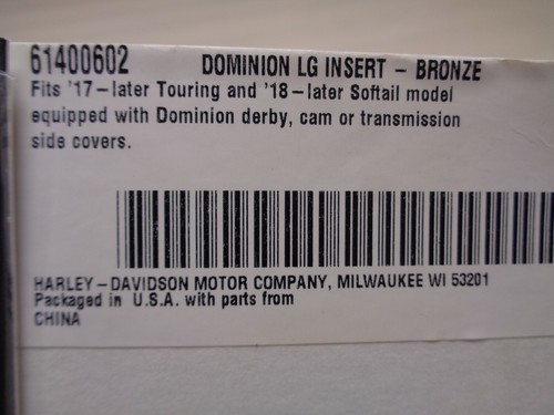 Genuine Harley Davidson, SOFTAIL, DYNA, TOURING, 2007 Up, Dominion ,Large Insert - Picture 9 of 10