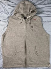 Vintage Y2K anni 90 FUBU Circa XC11 The Collection Gilet Zipper Felpa con Cappuccio Uomo Taglia 2XL