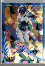2021 Leaf Metal Draft '90 Leaf Blue Crystals #LAJF1 Jake Fox Auto /15