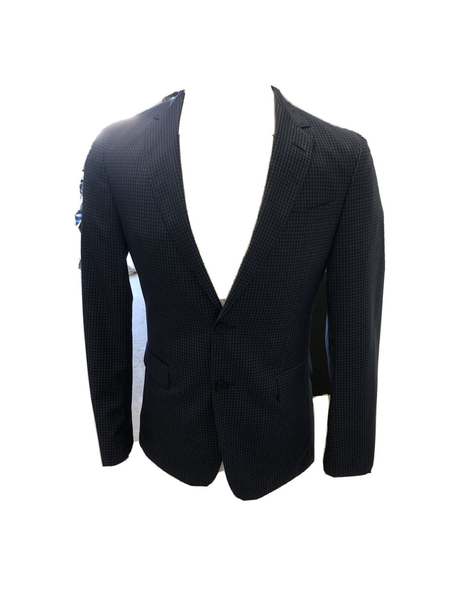 🌟Hugo Boss 🌟Lanificio TESSE Biella 2 Button Blazer Blue Mens