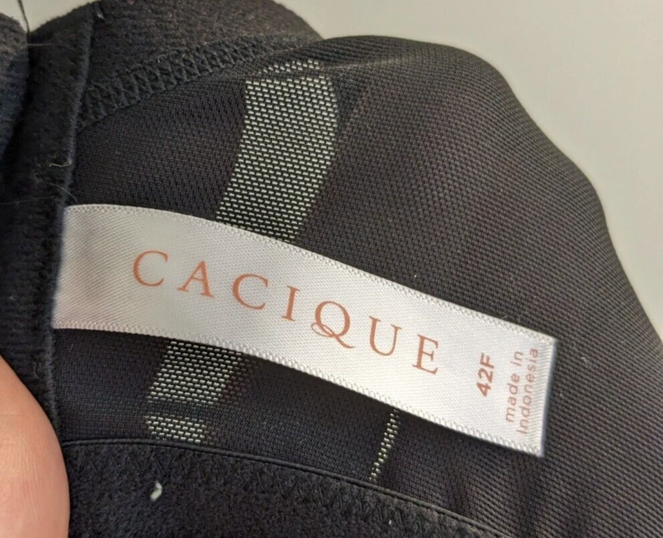 Cacique, современный кружевной бюстгальтер, черный, размер 42F - Изображение 4 из 4