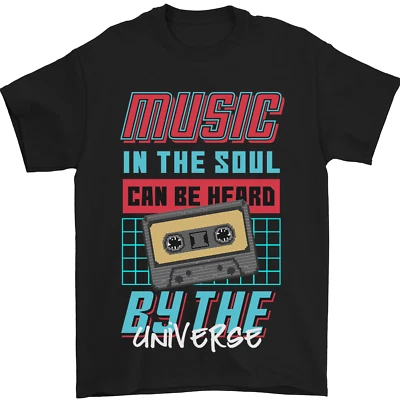 Musique Dans L'Âme Entendue Par L'Univers T-Shirt Pour Hommes 100% Coton - Photo 1/4