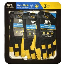 Wells Lamont HydraHyde Leather Pam Work Gloves Safety Heavy Duty Pack of 3 Pairs