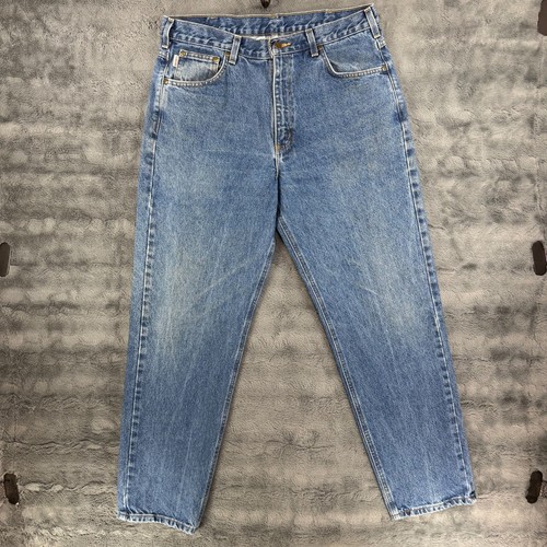 Carhartt B17 DST Herren Relaxed Fit Tapered Leg Denim Jeans Größe 36x32 100% Baumwolle