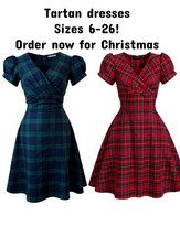Tartan Dresses Made To Order Sizes 6-26