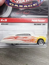 Hot Wheels LARRY'S GARAGE PURPLE PASSION 10 of 20 *White/ Flames*
