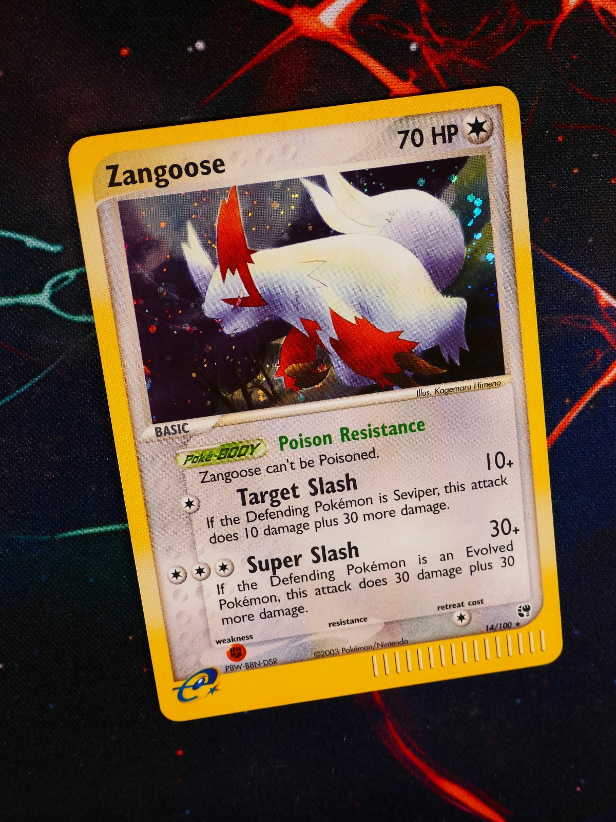 MP/HP Pokemon ZANGOOSE Card EX SANDSTORM Set #14/100 Holo Foil Rare#3