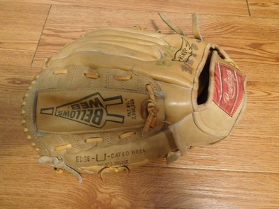 Vintage Rawlings GJ29 Billy Williams Bellows Web LHT  SOFT BALL  GLOVE DEEP WELL