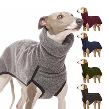Pet Dog Winter High Collar Jumper Sweater Greyhound Whippet Clothes Lurcher Coat