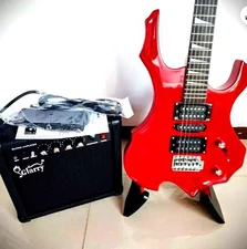 🎄HOLIDAY SPECIAL!🎄 +AMP! ESP Style Electric Guitar Case/Bag, Strap, Cable!