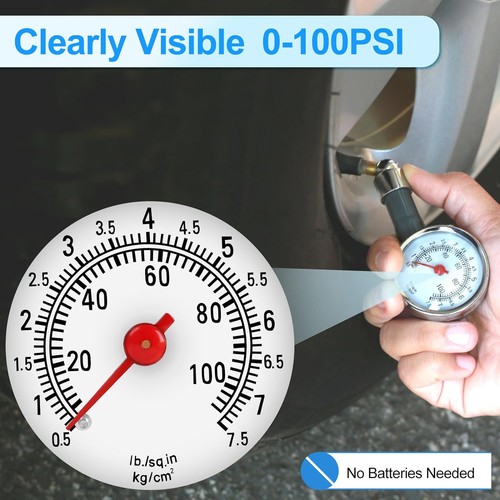 Professional Tyre Pressure Gauge Air check Inflator Car Bike Tire 0~100 PSI - Picture 6 of 7