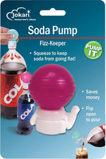 Jokari Soda Bottle Pump Pour Carbonation Fizz Keeper-Colors May Vary