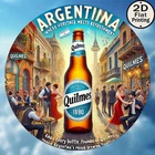 Vintage Quilmes Beer Metal Tin Sign - Argentine Brewing Poster with Quilmes