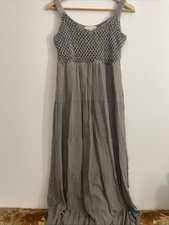 Studio West Midi Boho Dress Crochet Rayon Cotton Sleeveless Size Small