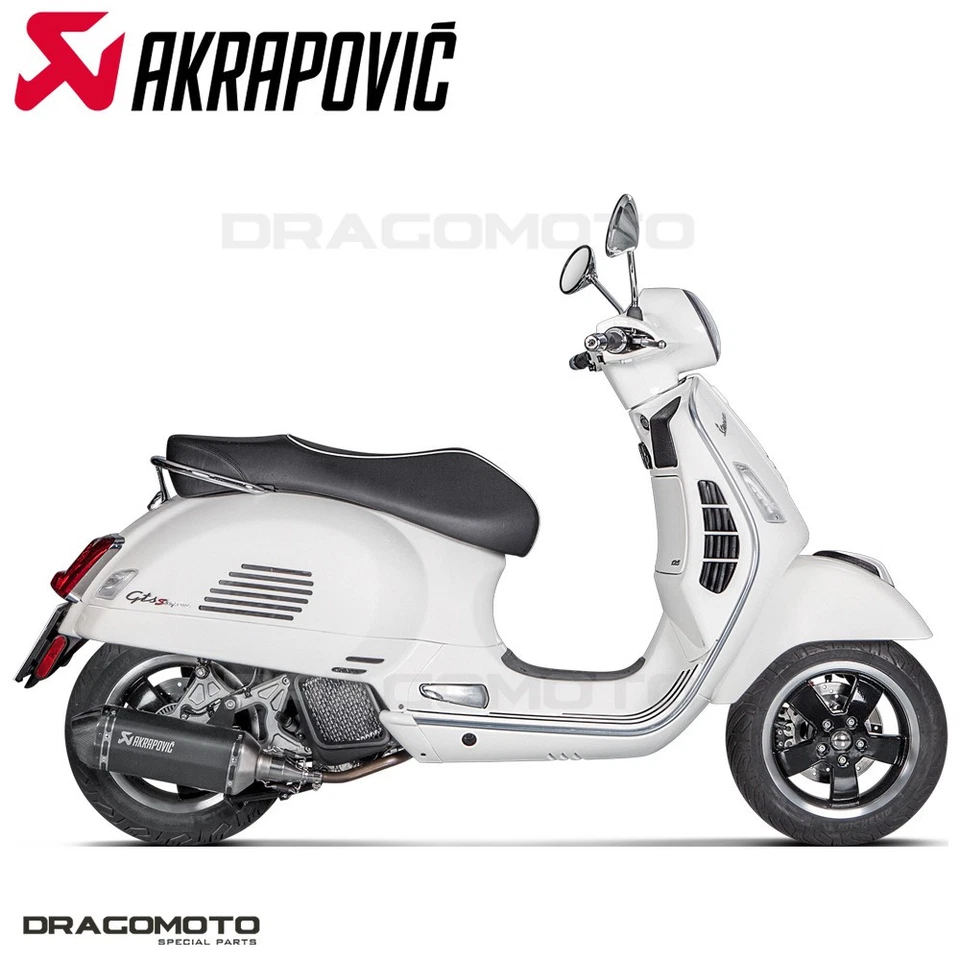Escape VESPA GTS 125 IGET ABS Touring 2018-2020 AKRAPOVIC Negro S-VE125SO1-HZBL - Imagen 2 de 4