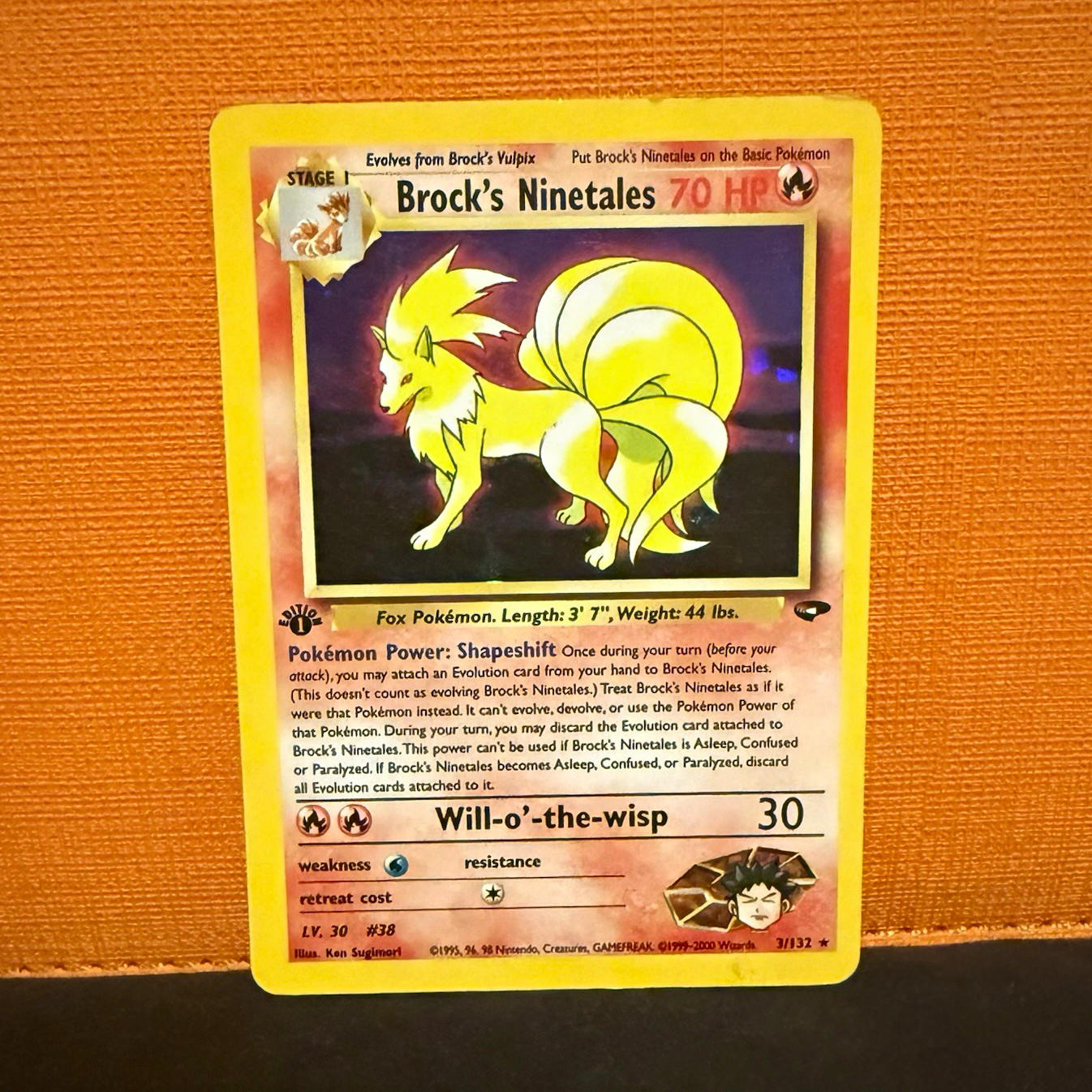 Wizards of the Coast 1st edition Brock's Ninetales 3 Gym Challenge Holo Rare Eng