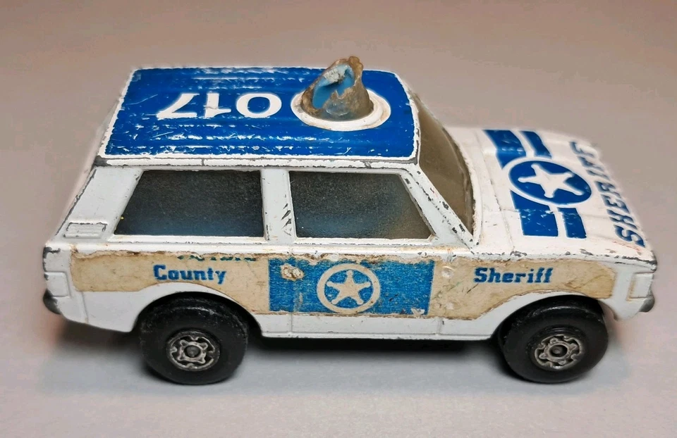 Vtg. 1975 Matchbox Rolamatics Range Rover Sheriff 017 Police Patrol 1:64 - Image 3 of 4