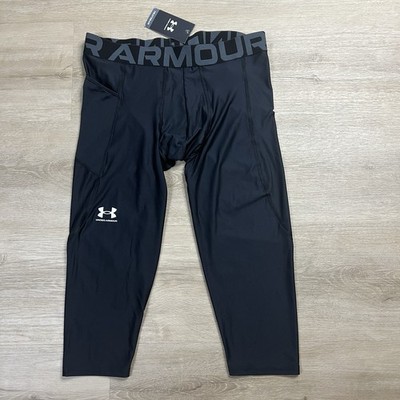 Under Armour Heatgear Compression 3/4 Leggings Black Mens Size XL NWT
