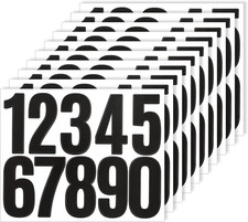 3 Inch Self Adhesive Number Stickers - 100 Pcs Vinyl House Address Numbers 0-9 f