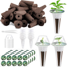 125 Piece Hydroponic Pods Kit Grow Anything with 50 Grow Sponges 12 Baskets 0.17 per gallon